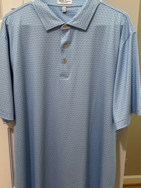 Peter Millar Sky Blue Short Sleeve Polo XL